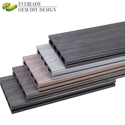 3d Reboco de revestimento composto Co-extrusão placas WPC ocas para jardim ao ar livre Everjade