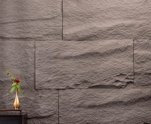 Painel de parede de pedra de cogumelo de estilo industrial PU leve para parede interior