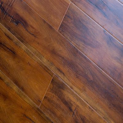 7mm 8mm 12mm Thinness Cristal HDF piso laminado Durável e cristalino feito