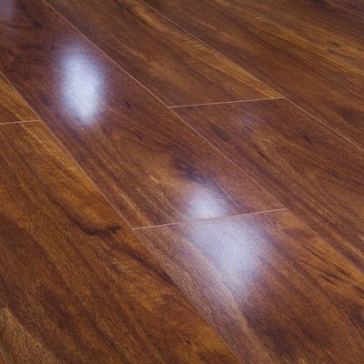 7mm 8mm 12mm Thinness Cristal HDF piso laminado Durável e cristalino feito