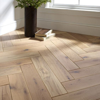 Pavimento laminado de prancha de madeira 3D em cores personalizadas com acabamento Matt