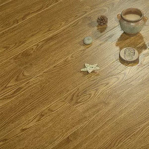 Pavimento laminado de prancha de madeira 3D em cores personalizadas com acabamento Matt