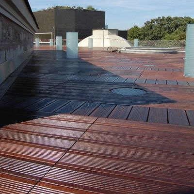 Sistema de piso de bambu Sistema T G Bpc Estrand externo Painel de pátio termo-tratado