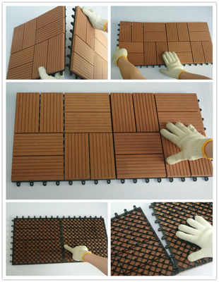 Crie uma área exterior bonita com azulejos de WPC e azulejos de piso duráveis de 300x300x22/25mm