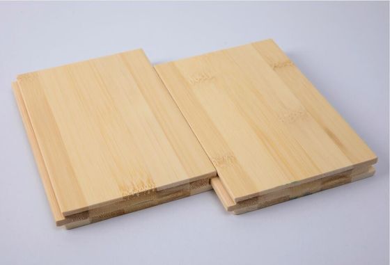 Piso de madeira maciça de bambu em espessura de 12 mm com cor natural e design TG