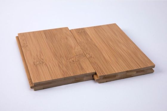 Piso de madeira maciça de bambu em espessura de 12 mm com cor natural e design TG