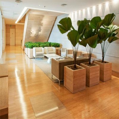 Piso de madeira de bambu sólido de alta densidade com design moderno e cor de café
