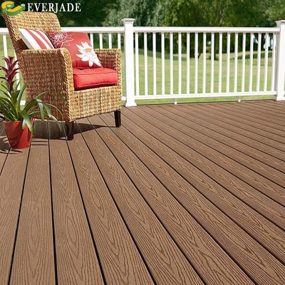 Melhore o seu espaço exterior com Overstock Composite Decking Pvc Outdoor Decking WPC Teak Deck