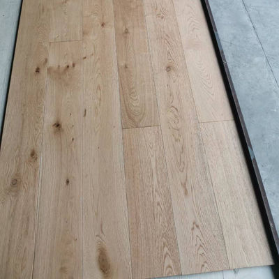 Pavimentos de madeira de engenharia de parquet branco escovado de carvalho pavimentos de madeira maciça de carvalho