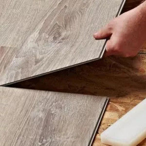Piso SPC à prova de fogo com espessura de camada de desgaste de 0,5 mm 7' x 48'