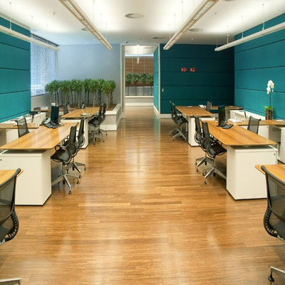 Piso de fibra oca de bambu 100% durável para decoração de tela branca de parquet interior