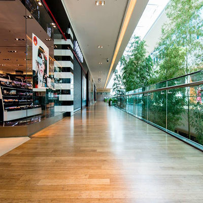 Piso de fibra oca de bambu 100% durável para decoração de tela branca de parquet interior