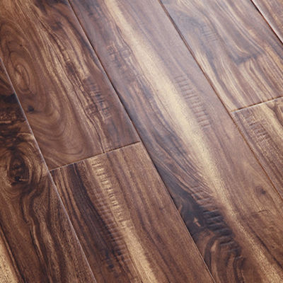 Cerejas claras Mahogany Clique mais piso laminado com bisel para design de cobertura moderna
