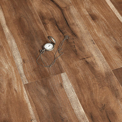 Cerejas claras Mahogany Clique mais piso laminado com bisel para design de cobertura moderna