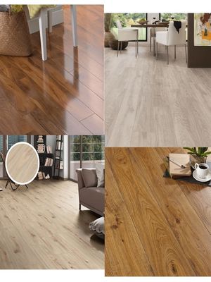 Densidade de capacidade durável 12 mm Pavimento laminado de grãos de madeira com padrão de herringbone