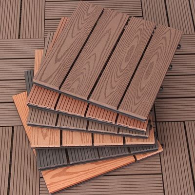 DIY Clique em Bloquear Pavimento Exterior Chapas de piso compostas de madeira e plástico para o chão do jardim