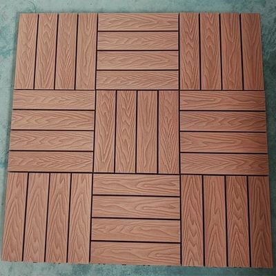 DIY Clique em Bloquear Pavimento Exterior Chapas de piso compostas de madeira e plástico para o chão do jardim