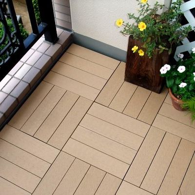 DIY Clique em Bloquear Pavimento Exterior Chapas de piso compostas de madeira e plástico para o chão do jardim