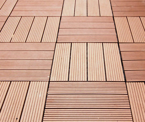 DIY Clique em Bloquear Pavimento Exterior Chapas de piso compostas de madeira e plástico para o chão do jardim