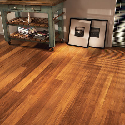 Pavimento de bambu laminado de madeira maciça de 12 mm para instalação de piso superior/subpavimento de madeira