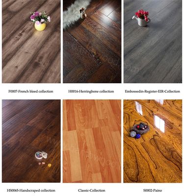 Piso de vinil laminado rígido impermeável com textura de madeira