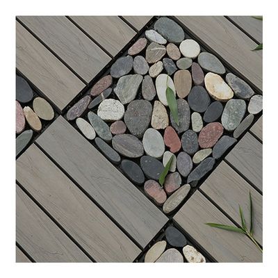 Pavimento exterior personalizado de azulejos de pedra de mármore com plataforma de compensado e moldura de alumínio