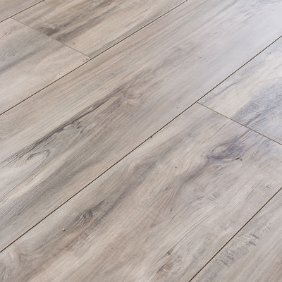 8 mm efeito de grãos de madeira laminado impermeável piso de prancha com padrão de bével de sulco U