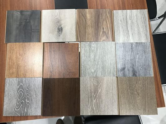 8 mm efeito de grãos de madeira laminado impermeável piso de prancha com padrão de bével de sulco U