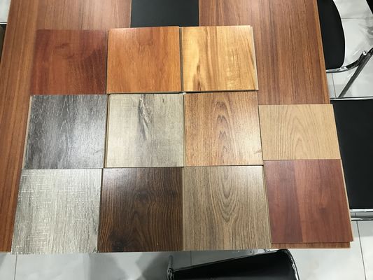 8 mm efeito de grãos de madeira laminado impermeável piso de prancha com padrão de bével de sulco U