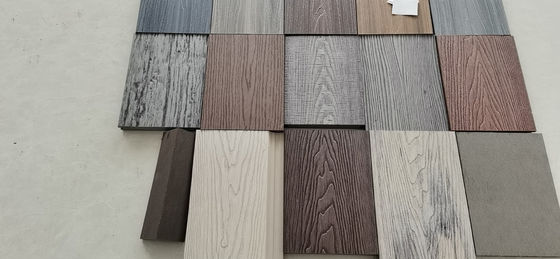 Estrutura Oculta Dupla Cores Wpc Decking Exterior 3D Rebocagem Floral de Grãos de Madeira