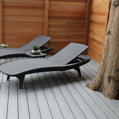 Reversível 140x25mm madeira Suzhou branco piscina tetos lajes para DIY Interlocking Deck