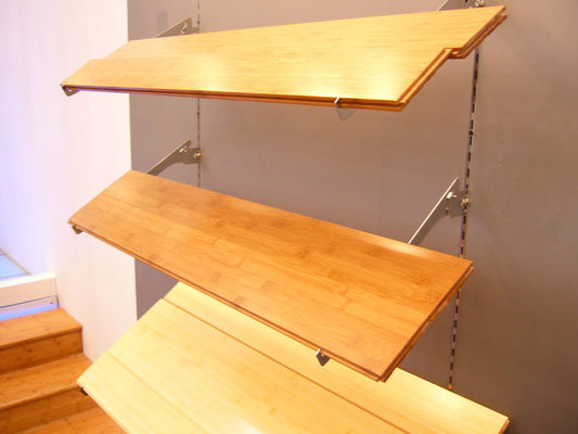 Indoor Above Grade/Wood Subfloor 12mm 14mm Natural Color Click System Pavimento de bambu