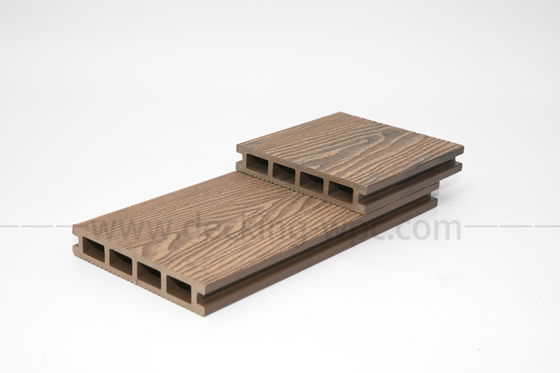 10,3%-1,4% Densidade Porto de Carregamento de Xangai 3D Deep Embossed Composite WPC Decking Boards