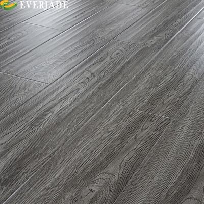 Pavimentos laminados em V-Groove com estilo V-Groove Edge em madeira cinza preta