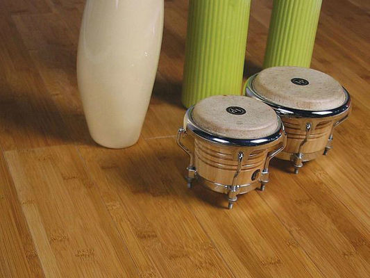 12mm Natural Strand tecido Clique Bloquear piso de bambu para crianças e animais de estimação-Friendly casas