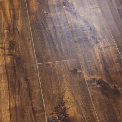 Colecção raspada à mão Papel de Balanço Marrom Pavimento laminado de madeira com e U-V-Groove