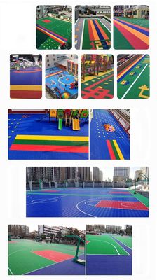 Tapete de plástico para jardim de infância com piso suspenso em cores personalizadas