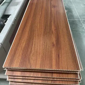 Material de decoração de escritório Eco-friendly Fibra de bambu Madeira PVC revestimento de parede composto