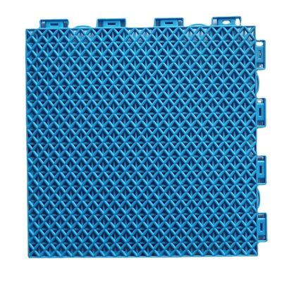 Piso suspensa de PP resistente a intempéries, azulejos de piso interligados modulares de 12 polegadas