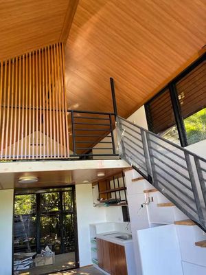 Tecto interior à prova d'água Fibra de bambu PVC Painéis de parede de madeira para decoração de casa de design