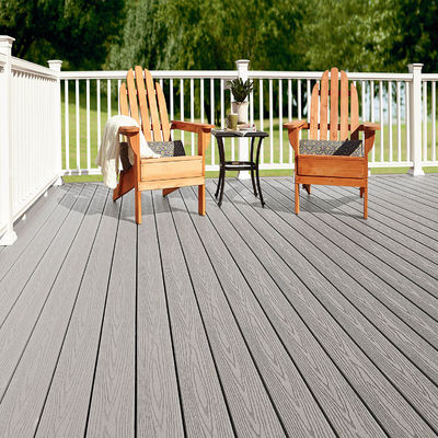 Melhor Piso de núcleo sólido WPC PVC pátios madeira 3D liso em relevo exterior de terraço composto