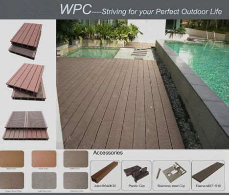 100% de piso reciclável de Wpc composto para jardim e piscina