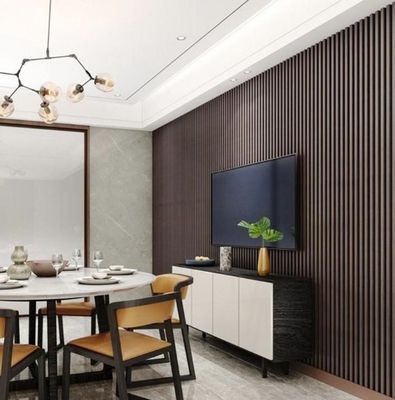 3D Boards Madeira Plástico Composito WPC PVC Painel de parede para decoração de parede interior doméstica