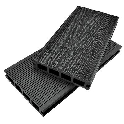 DIY Cinza Luminosa Profundamente Rebocada Coextrusão Piscinas Impermeáveis Plancas Exteriores Piso Wpc Decking