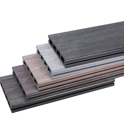 DIY Cinza Luminosa Profundamente Rebocada Coextrusão Piscinas Impermeáveis Plancas Exteriores Piso Wpc Decking