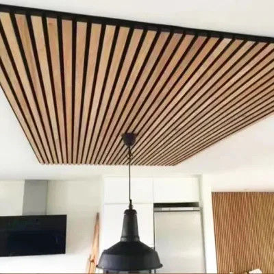 Studio Piano Room Painel decorativo de grãos de madeira com certificação ecológica E0