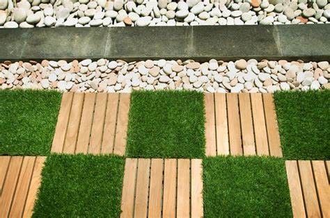 Interligação de azulejos de relva falsa para relva artificial Tamanho 300x300x22/25mm Drenagem