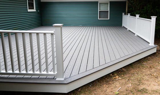 OEM WPC reciclável 3D decking em relevo para jardim sustentável