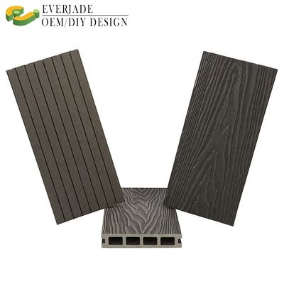 Moderno Design Estilo Envision em ranhuras Composite Wood Decking Boards com preços coloridos
