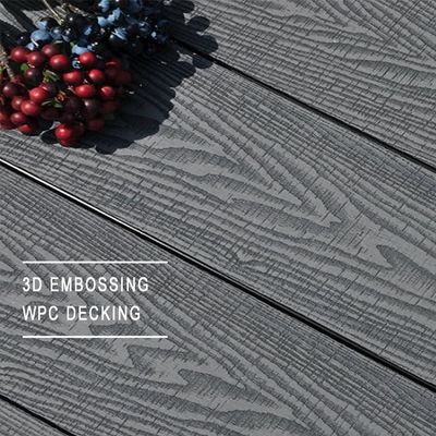 10,3%-1,4% Densidade Quick Deck Madeira Composite Outdoor Deck Tile em Islândia Fumo Branco